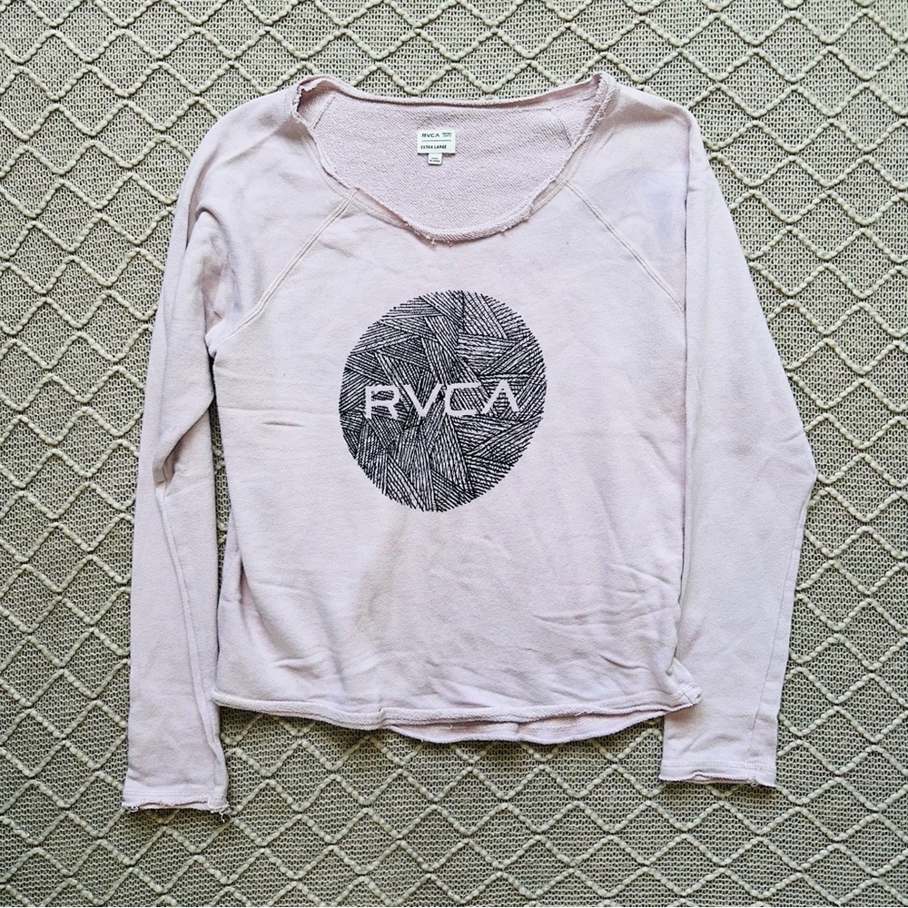 RVCA Relaxed Sweatshirt Wide Neck XL Women’s Long Sleeve